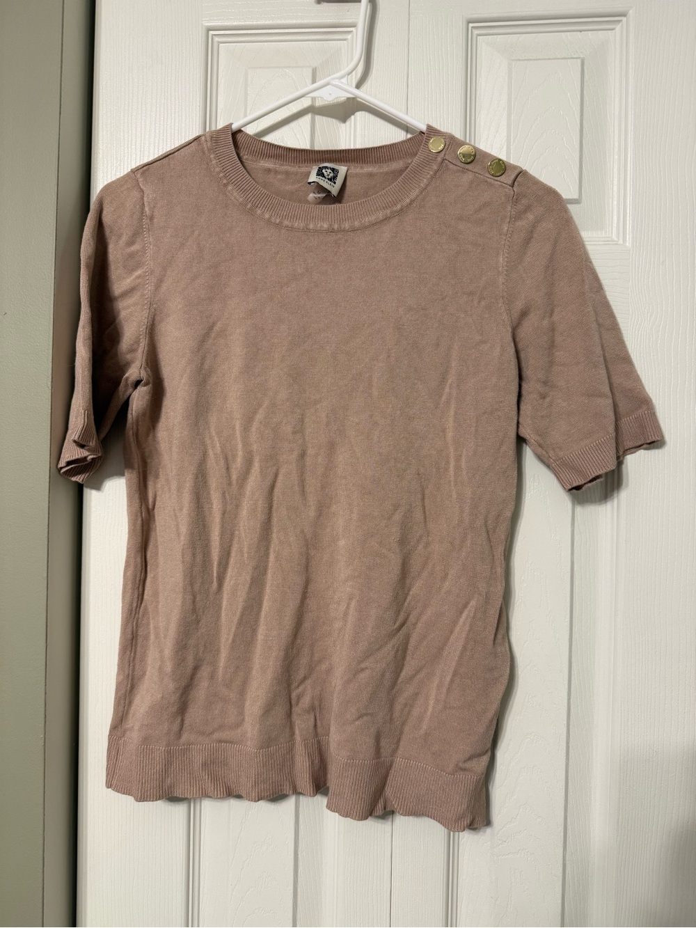 Anne Klein Short-Sleeve Knit Top